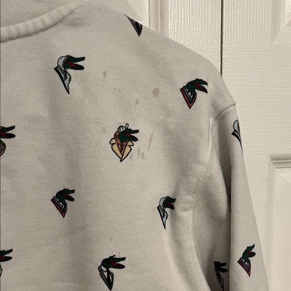 Lacoste Men's White Patterned Sweater - Picture 9 of 10